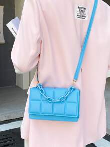 Bolso cartera con textura - Azul - Ver 2