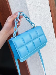 Bolso cartera con textura - Azul - Ver 3