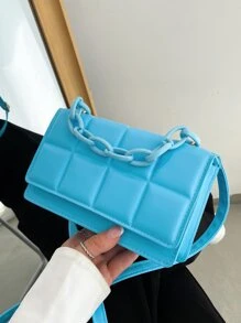 Bolso cartera con textura - Azul - Ver 4