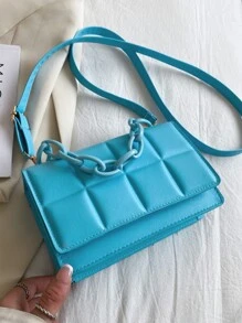 Bolso cartera con textura - Azul - Ver 5