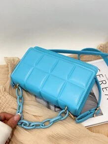 Bolso cartera con textura - Azul - Ver 6