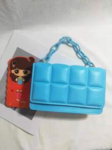 Bolso cartera con textura - Azul - Ver 8