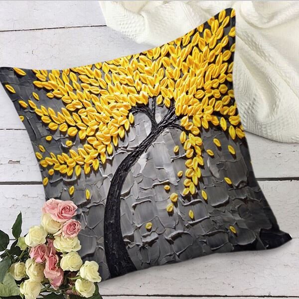 

Чехол для подушки без наполнителя с принтом дерева, Многоцветный