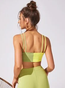 SHEIN VCAY Áo hai dây Cắt ra Nhẫn Khối Màu Gợi cảm - Nhiều màu - Xem 2