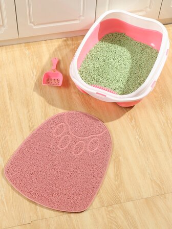 Paw Pattern Cat Litter Mat