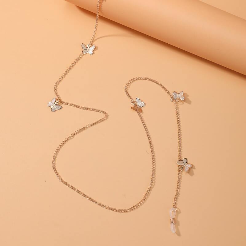 

Butterfly Charm Glasses Chain, Gold