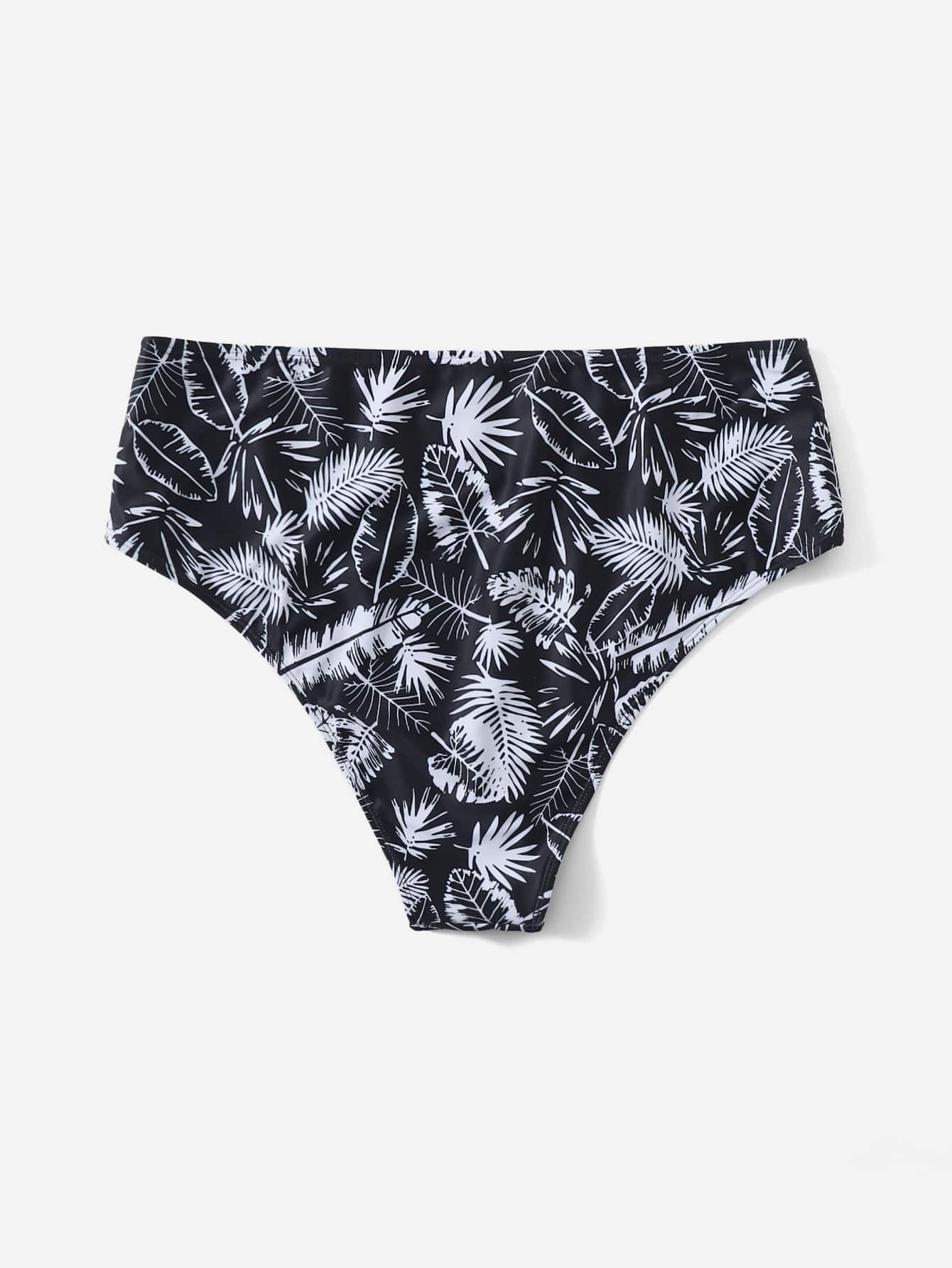 Plus Tropical Print Bikini Panty