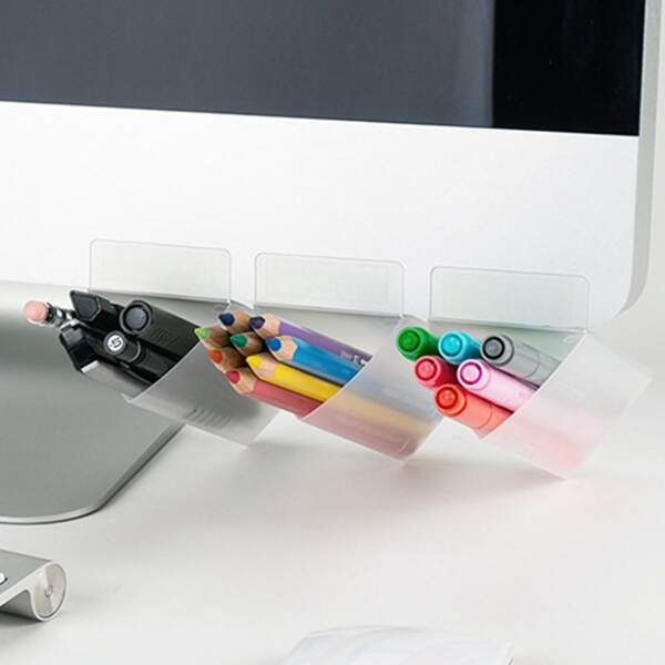 

1pc Plain Pen Holder, Grey