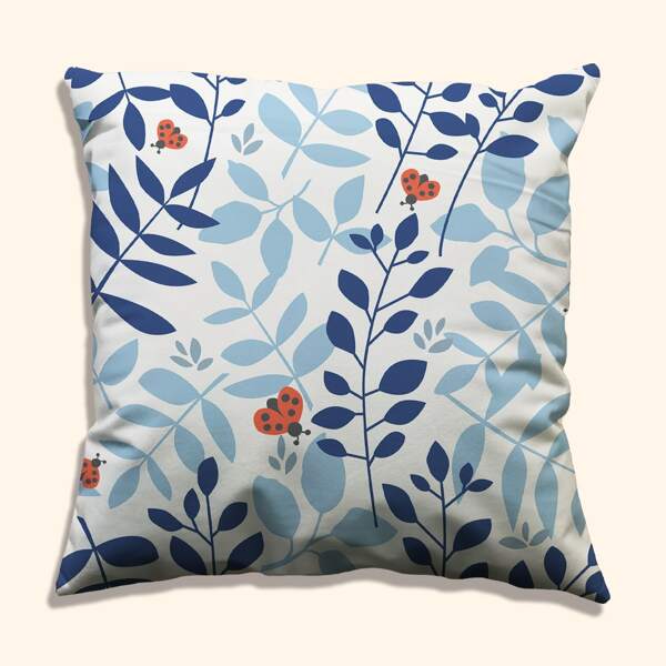 

Plant Print Cushion Cover Without Filler, Multicolor