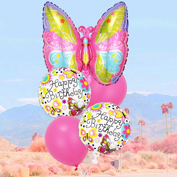 

7pcs Butterfly Balloon Decoration Set, Multicolor