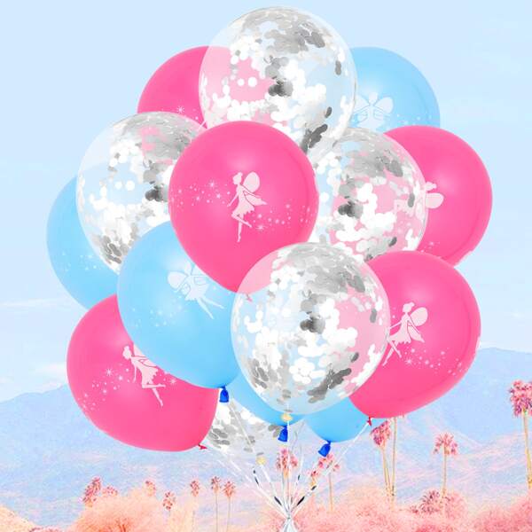 

15pcs Elf Balloon & 2pcs Tape Set, Multicolor