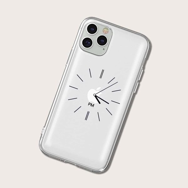 

Clock Print Phone Case, Black
