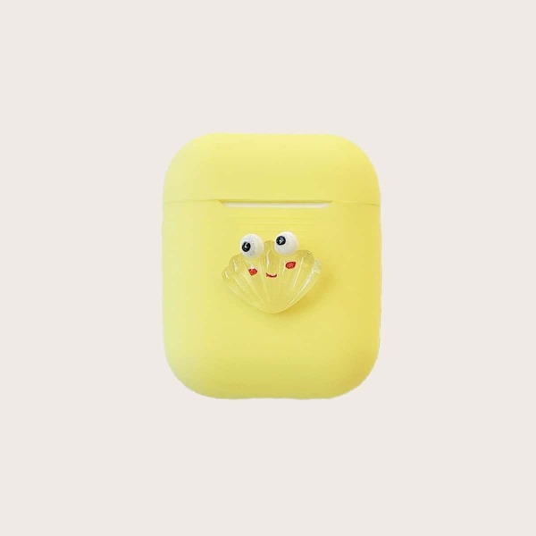 

Чехол с рисунком ракушки для Airpods, Жёлтые
