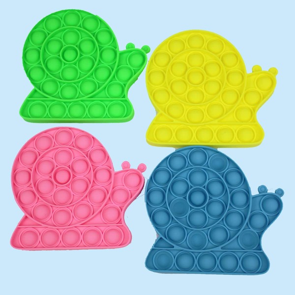 

1pc Snail Shaped Random Push Pop Bubble, Multicolor