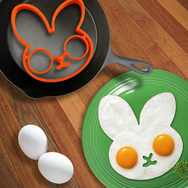 

1pc Rabbit Shaped Egg Fried Mold, Orange