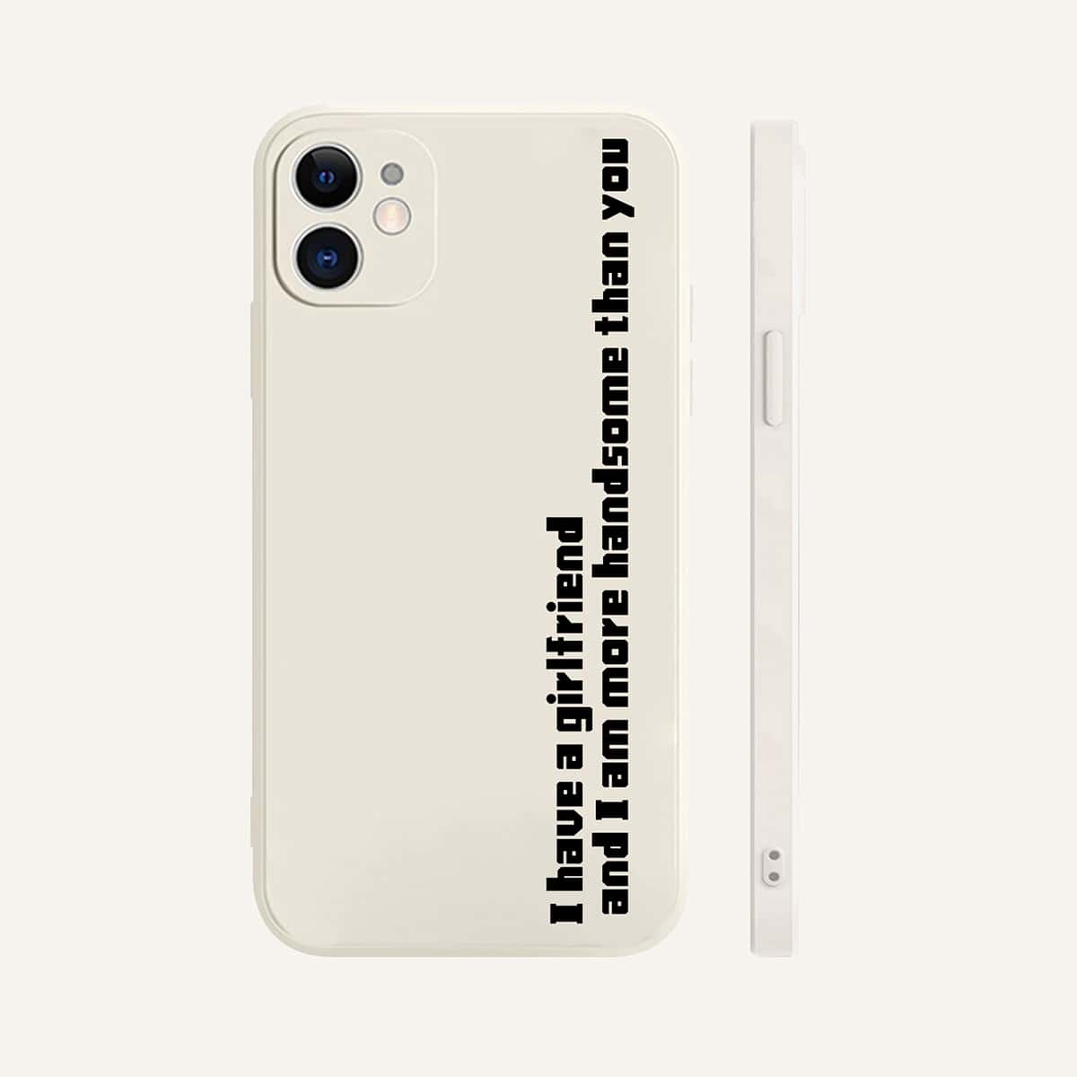 

Slogan Graphic Phone Case, Multicolor