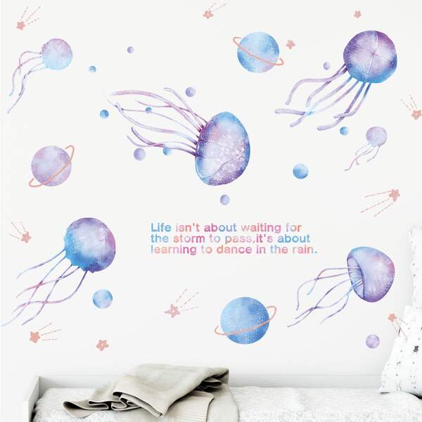 

Jellyfish Print Kids Wall Sticker, Multicolor