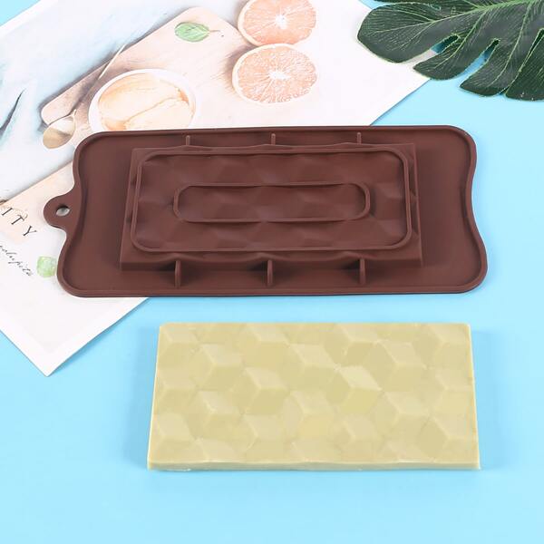 

1pc Rectangle Chocolate Mold, Coffee brown