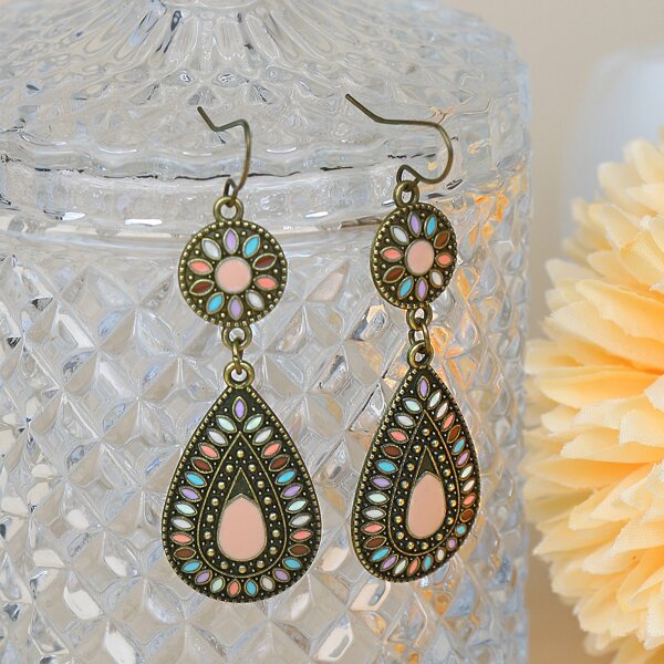 

Water Drop Earrings, Multicolor