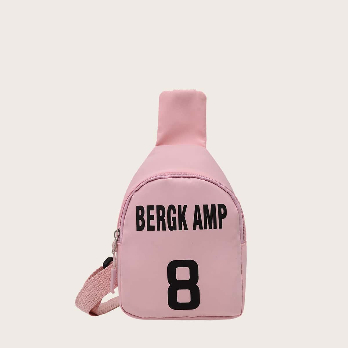 

Letter Graphic Sling Bag, Pink