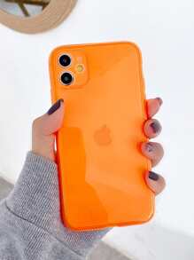 1入組TPR聚氨酯熒光燈和金屬亮絲手機殼適用於iphone - 橘色 - 查看 3