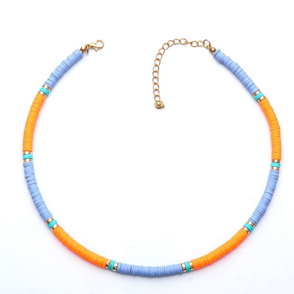 

Soft Clay Beaded Necklace, Multicolor