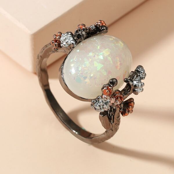 

Faux Opal Decor Ring, Multicolor