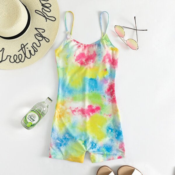 

Tie Dye One Piece Swimsuit, Multicolor
