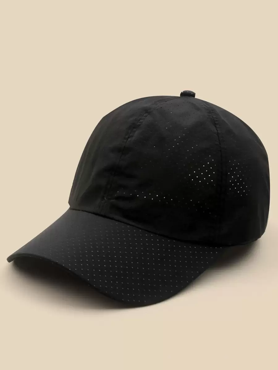 Men Breathable Baseball Cap - Black - View 1