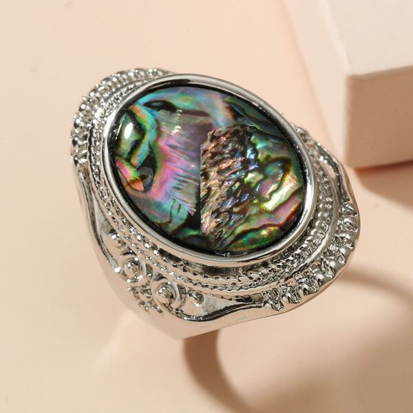 

Textured Metal Ring, Silver