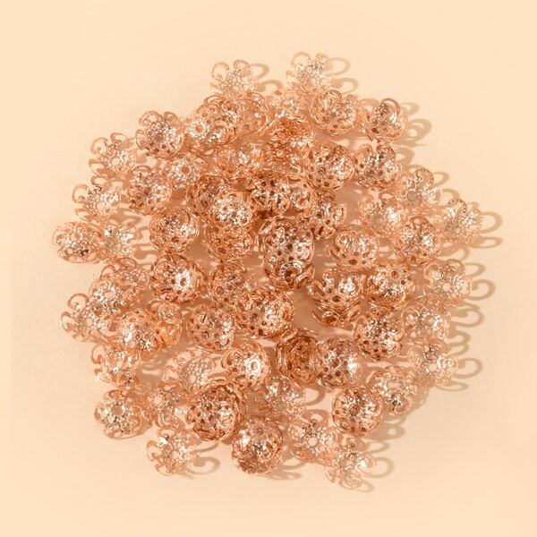 

1pack Metal Flower Design DIY Jewelry Accessory, Gold