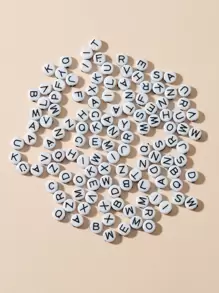 100 cái Tự làm Hạt Thư Ngẫu nhiên - trắng - Xem 2