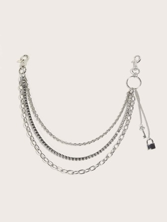 鎖扣吊墜多層褲鏈