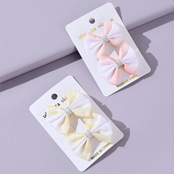 

4pcs Girls Bow Knot Hair Clip, Multicolor