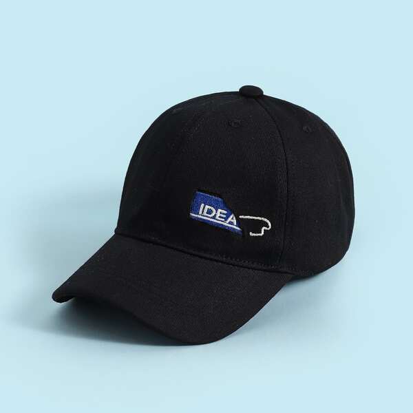 

Toddler Kids Letter Embroidered Baseball Cap, Black