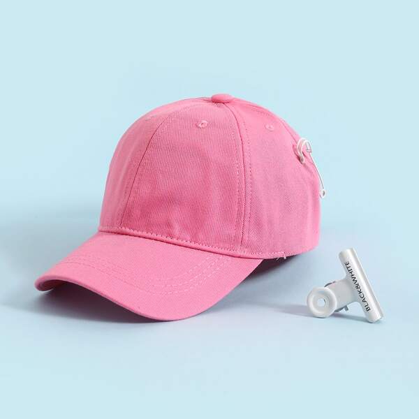 

Toddler Girls Baseball Cap With Bulldog Clip, Pink