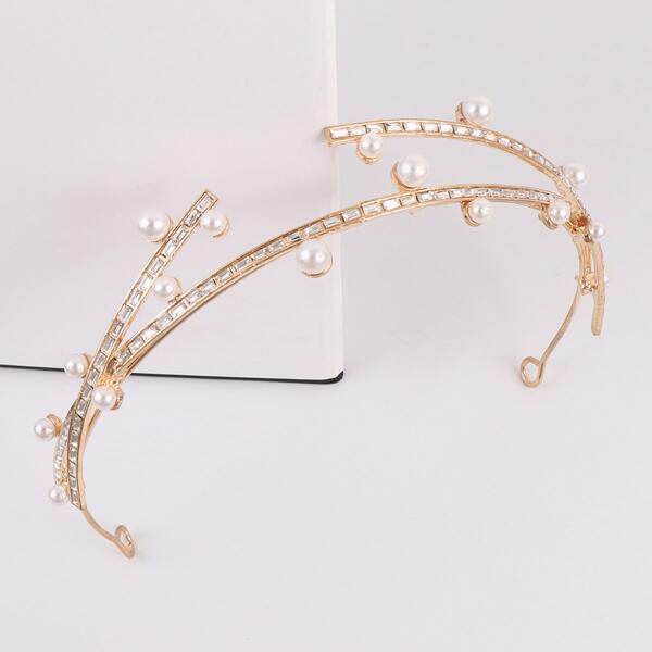 

Faux Pearl Decor Headband, Gold