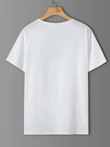 Manfinity Men Cartoon Graphic Tee - White - View 2