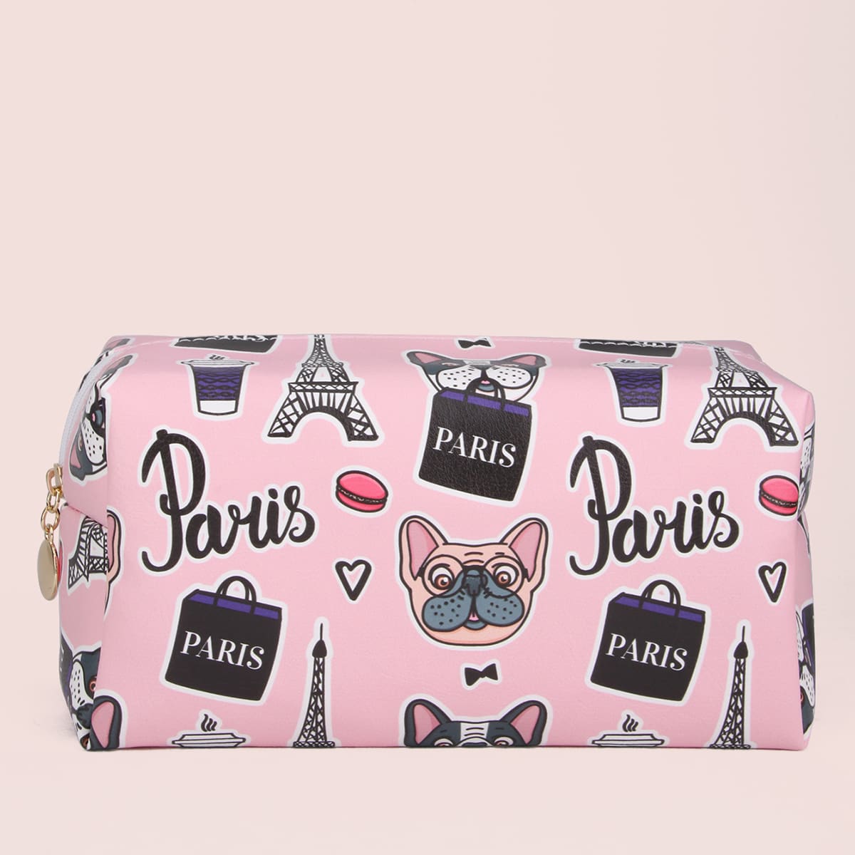 

Dog & Tower Graphic Makeup Bag, Multicolor
