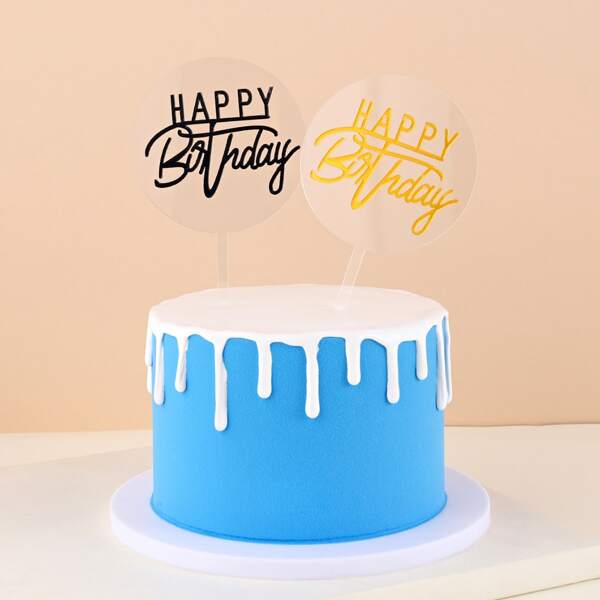 

2pcs Birthday Cake Topper, Multicolor