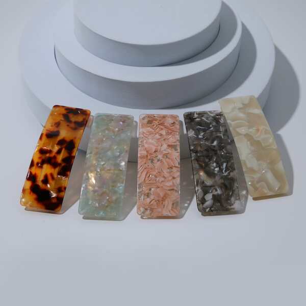 

5pcs Simple Hair Clip, Multicolor