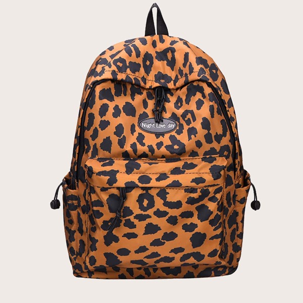 

Leopard Large Capacity Backpack, Brown