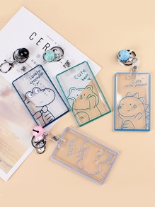 1入組卡通圖案隨機ID卡套 - 彩色 - 查看 1