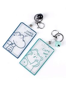 1入組卡通圖案隨機ID卡套 - 彩色 - 查看 4
