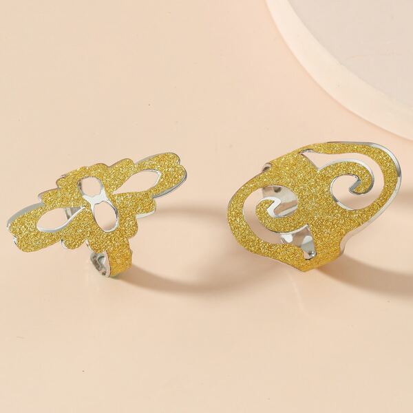 

2pcs Metal Ring, Yellow