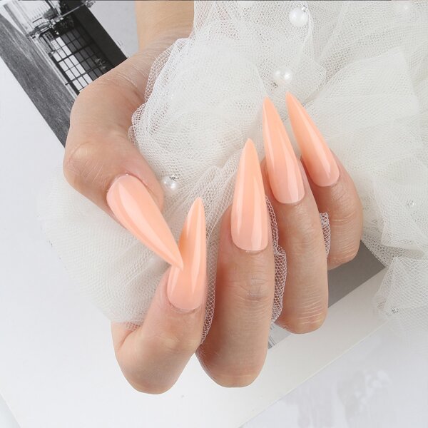 

120pcs Mix Color Fake Nail, Multicolor