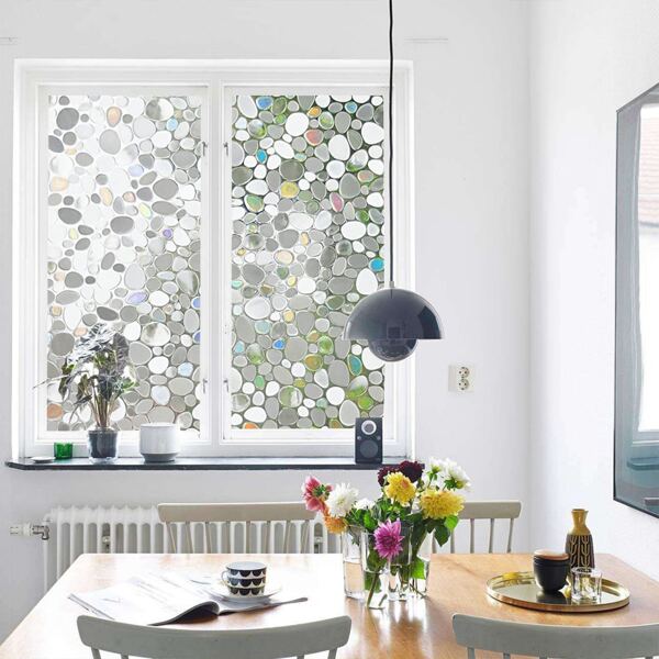 

1pc Graphic Print Window Privacy Sticker, White