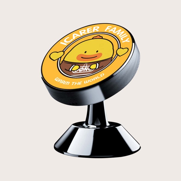 

Cartoon Graphic Magnetic Car Phone Holder, Yellow