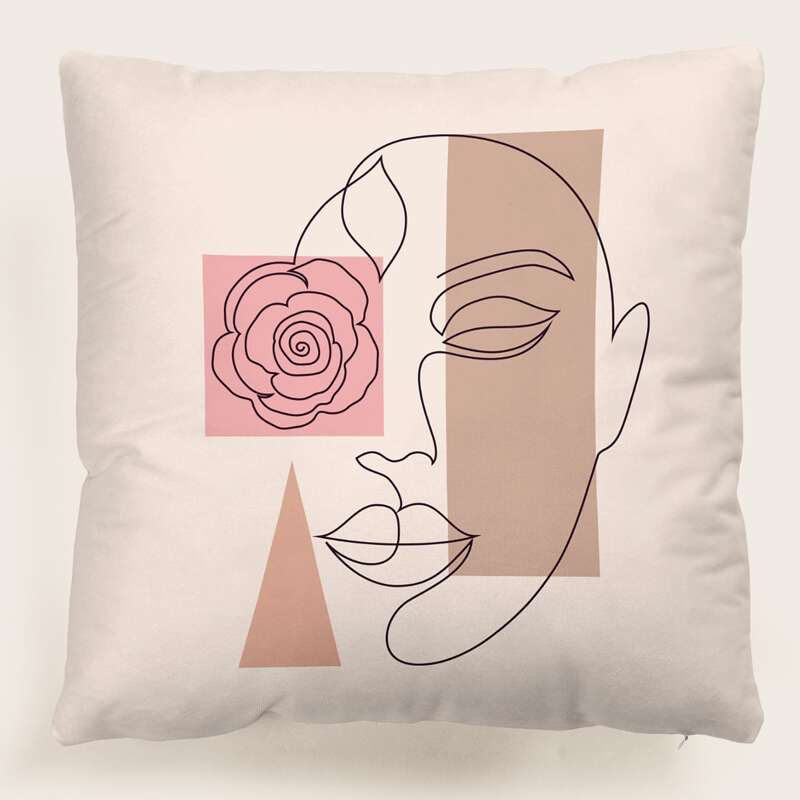 

Figure Graphic Cushion Cover Without Filler, Multicolor