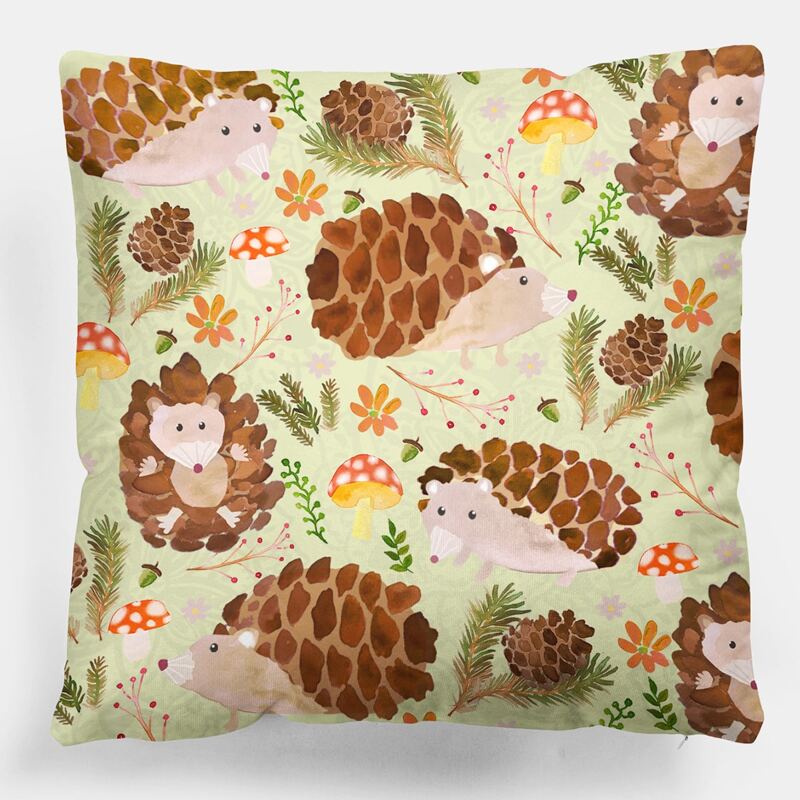 

ROMWE X Courtneyanndesigns521 Cartoon Cushion Cover Without Filler, Multicolor